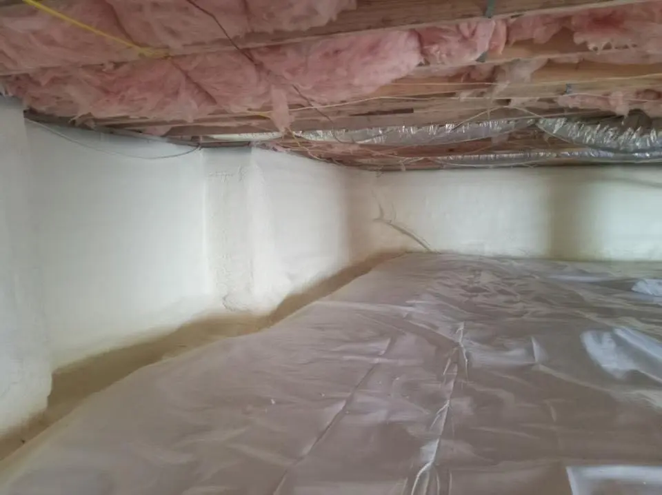Crawl space encapsulation with closed-cell spray foam for Spray Foam Roofing in Grand Island